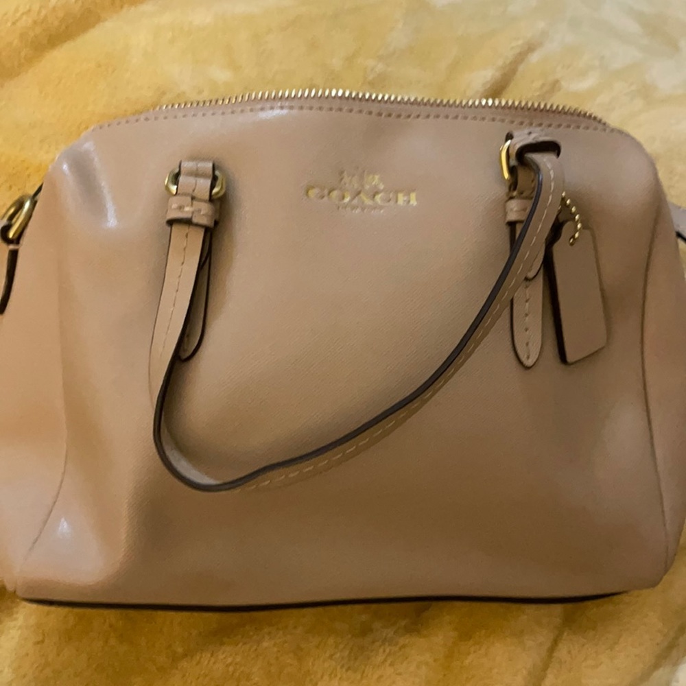Tan Coach Small Tote